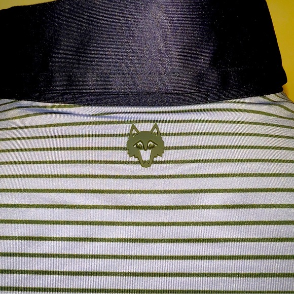 Greyson Performance Polo Mens XL Purple Blue striped Royal Turks and Caicos. - Picture 4 of 7